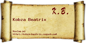 Kobza Beatrix névjegykártya